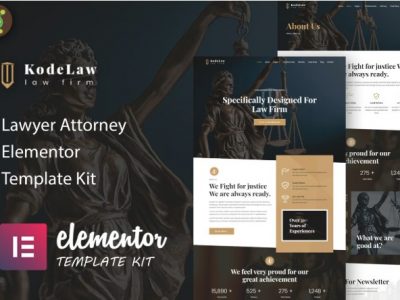 Kodelaw - Lawyer Attorney Elementor Template Kit