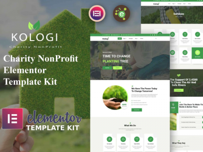 Kologi - Charity NonProfit Elementor Template Kit