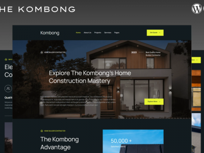 Kombong - Modern Real Estate Agent Elementor Template Kit