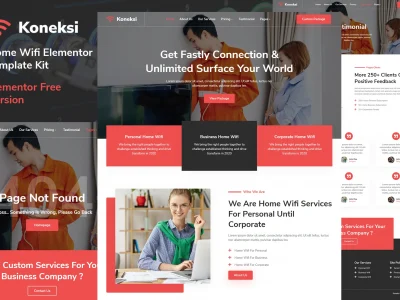 Koneksi - Home Wifi Internet Services Elementor Template Kit