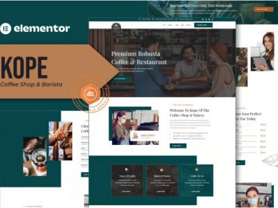 Kope - Cafe Coffee Shop & Bar Elementor Template Kit
