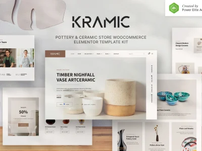Kramic – Pottery & Ceramic Store WooCommerce Elementor Template Kit
