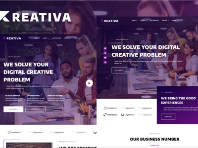 Krativa - Creative & Digital Agency Services Elementor Template Kit
