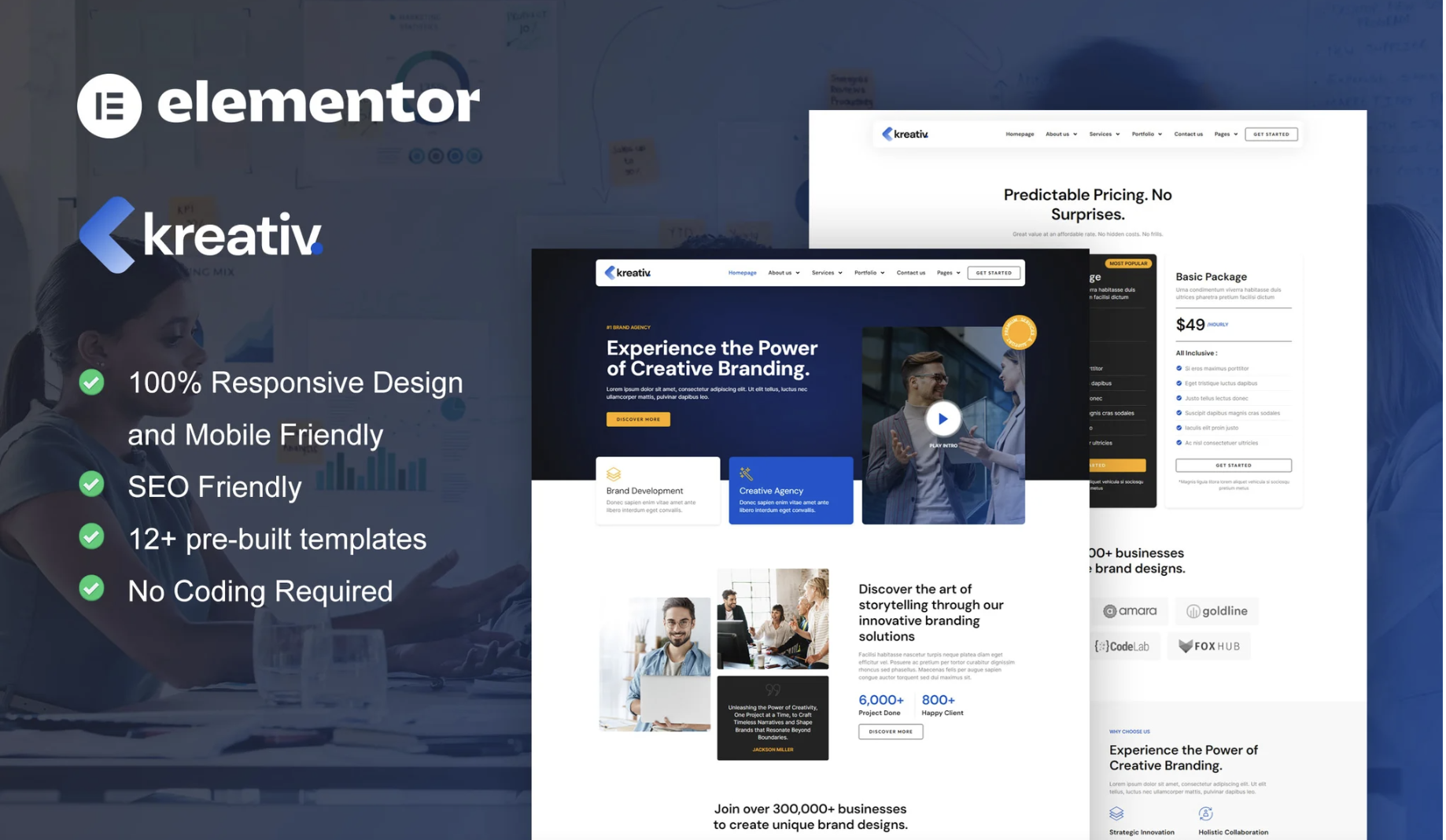 Kreativ - Digital Agency & Creative Branding Elementor Pro Template Kit