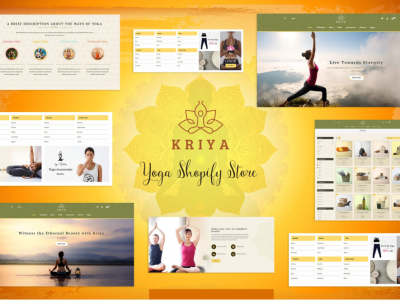 Kriya - Yoga Shopify Store, Pilates Shop Theme