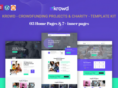 Krowd - Crowdfunding Projects & Charity Template Kit