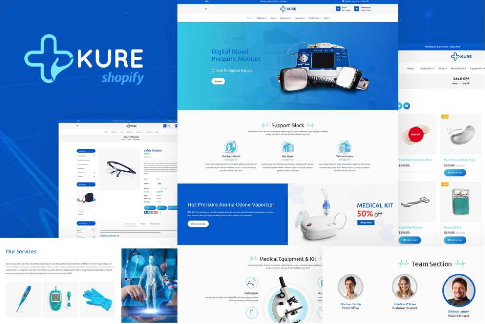 Kure  Medical Store Shopify Theme