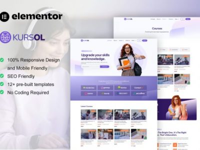 Kursol - Online Course & Education Elementor Pro Template Kit