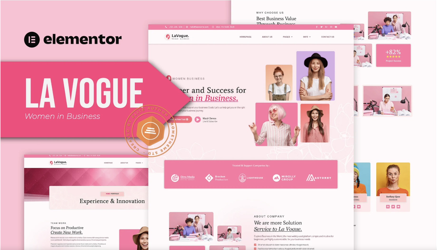 La Vogue - Feminine Business Elementor Template Kit