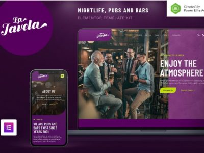LaJavela – Bar Nightlife & Pub Elementor Template Kit