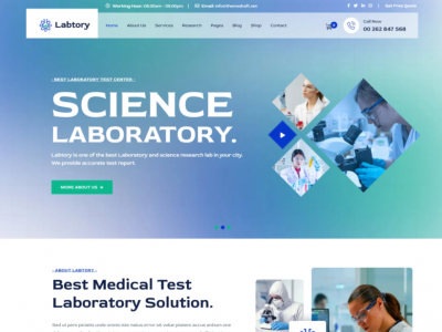 Labtory - Laboratory and Science WordPress Theme