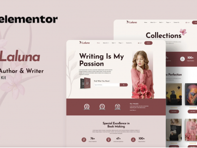 Laluna - Book Author & Writer Elementor Template Kit