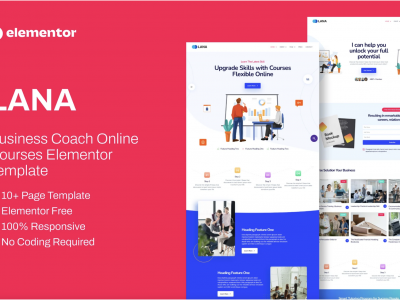 Lana - Business Coach Online Course Elementor Template Kit