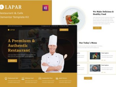 Lapar - Restaurant & Cafe Elementor Template Kit