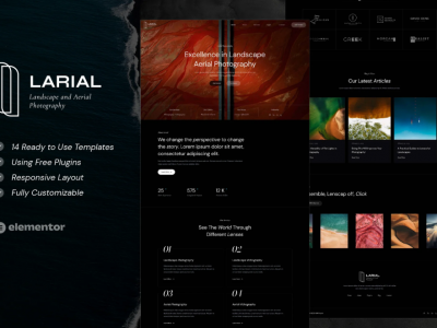 Larial - Landscape & Aerial Photography Elementor Template Kit