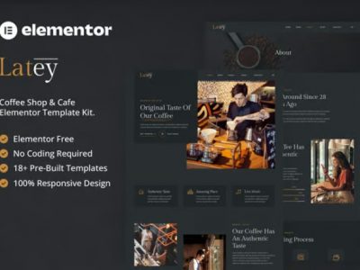 Latey - Coffee Shop & Cafe Elementor Template Kit