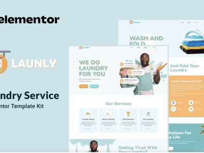 Launly - Laundry Service Elementor Template Kit