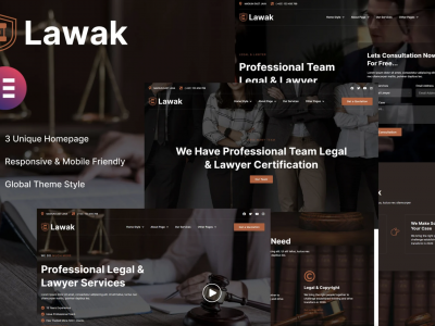 Lawak - Legal & Lawyer Services Elementor Template Kit