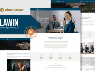 Lawin - Lawyer & Attorney Personal Elementor Template Kits