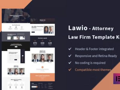Lawio - Attorney Law Firm Elementor Template Kit