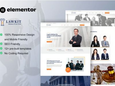 Lawkit - Attorney Law Firm Elementor Pro Template Kit