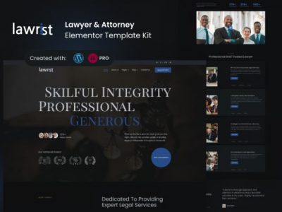 Lawrist - Lawyer & Attorney Elementor Pro Template Kit