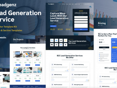 Leadgenz - Lead Generation & Sales Agency Elementor Pro Template Kit