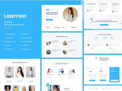 Learnera | e-Learning, School & University Elementor Template Kit