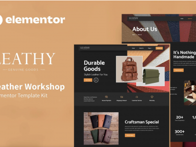 Leathy - Leather Workshop Elementor Template Kit