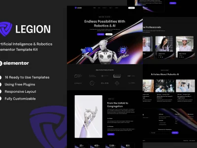 Legion - Artificial Intelligence & Robotics Elementor Template Kit