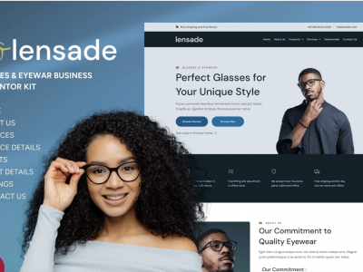 Lensade - Glasses & Eyewear Elementor Template Kit
