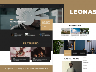 Leonas - Blog & Magazine Elementor Template Kit