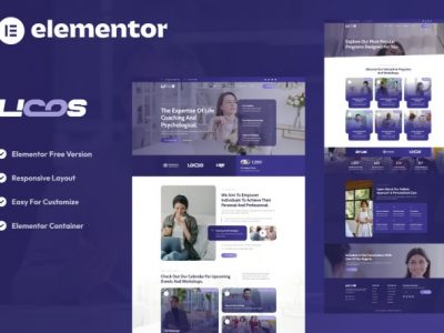 Licos - Life Coach & Psychologist Services Elementor Template Kit