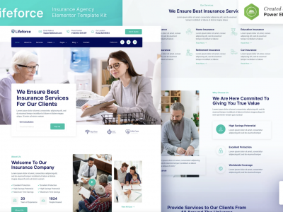 Lifeforce – Insurance Agency Elementor Template Kit