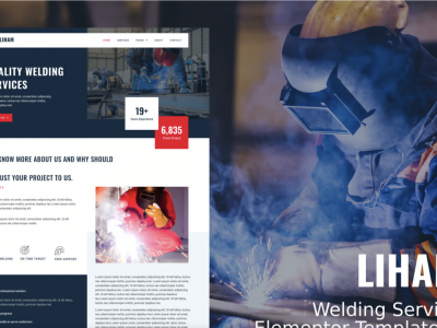 Liham - Welding Services Elementor Template kit