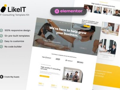 LikeIT - IT Consulting Agency Elementor Pro Template Kit