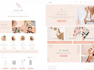 Lillia - Beauty & Skincare Elementor Template Kit