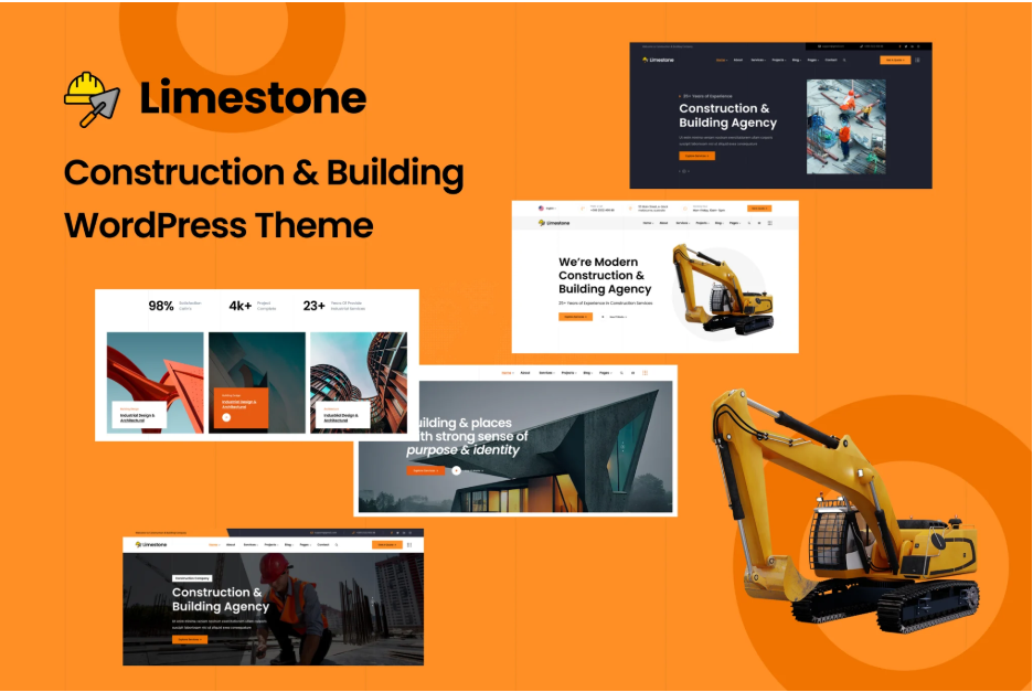Limestone - Construction Building WordPress Theme