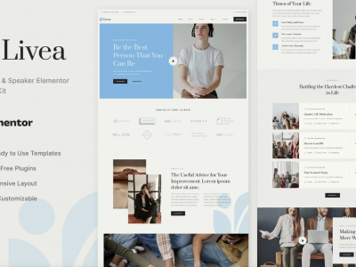 Livea - Life Coach & Speaker Elementor Template Kit