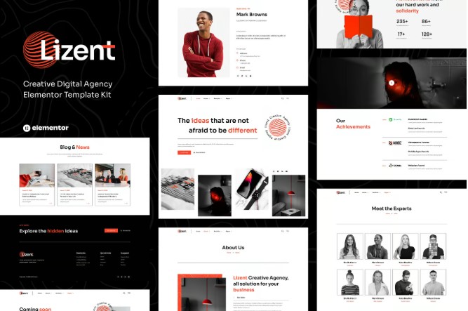 Lizent - Creative Digital Agency Elementor Template Kit