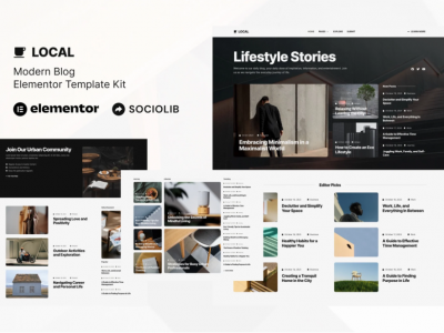 Local - Modern Blog & Magazine Elementor Template Kit