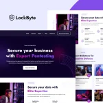 LockByte - Cyber Security Services Elementor Pro Template Kit