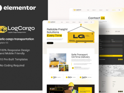 LogCargo - Logistic Cargo Transportation Elementor Template Kit