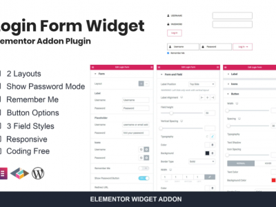 Login Form Widget Elementor Addon Plugin