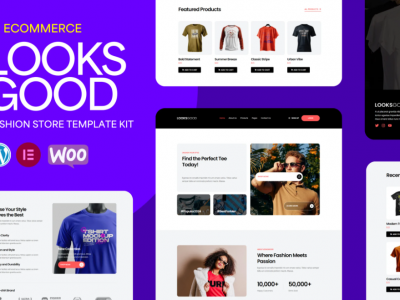 LooksGood - T-shirt Store Elementor Pro Template Kit