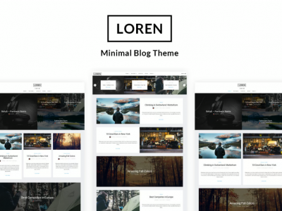Loren Minimal Personal WordPress Blog Theme