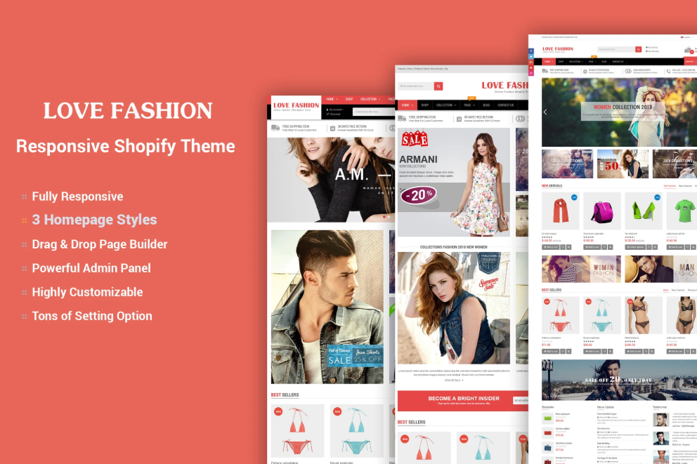 LoveFashion - Drag and Drop Builder Shopify Theme