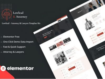 Lowlead - Attorney & Lawyers Elementor Template Kit