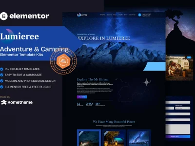 Lumieree - Adventure Travel & Night Camping Elementor Template Kit