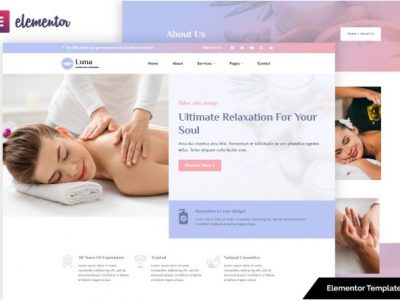 Luna - Spa & Wellness Elementor Template Kit
